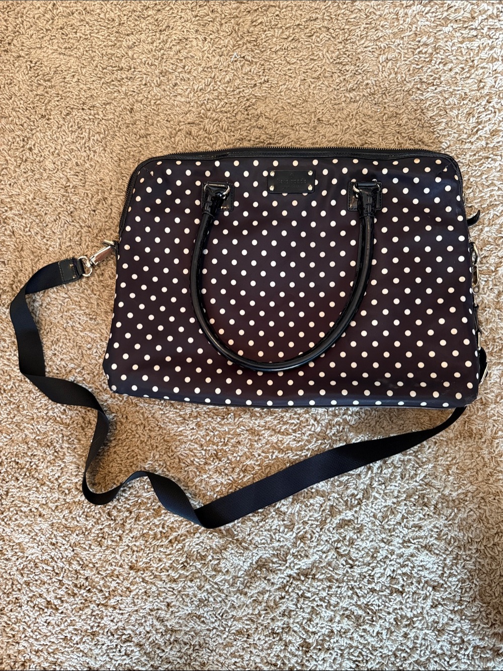 kate spade Black and White Polka Dot Laptop Bag